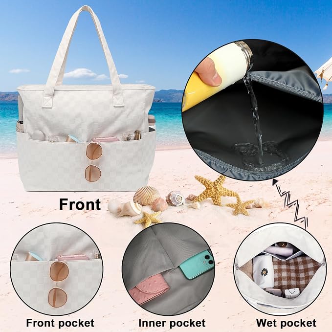Waterproof Beach Tote Pool Bags - Image 6