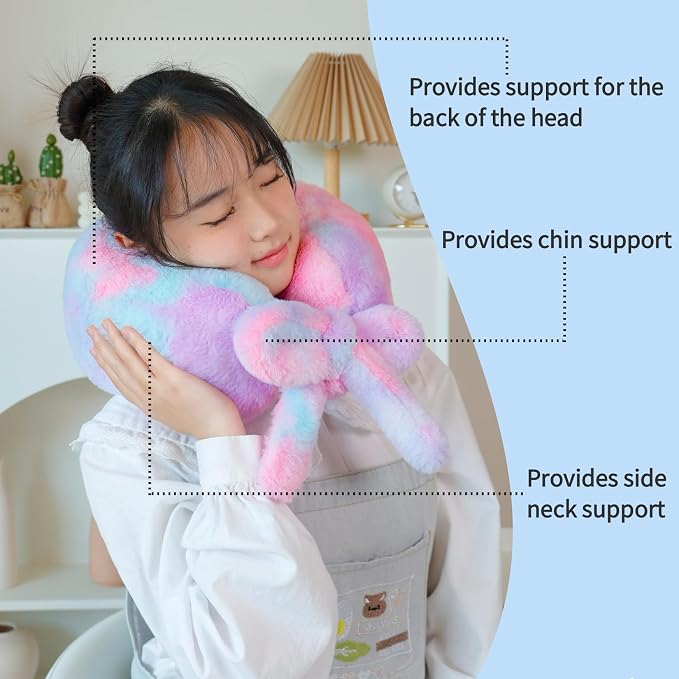 Travel Pillow Multifunctional Airplane Travel Neck Pillow Provides Neck and - Image 4