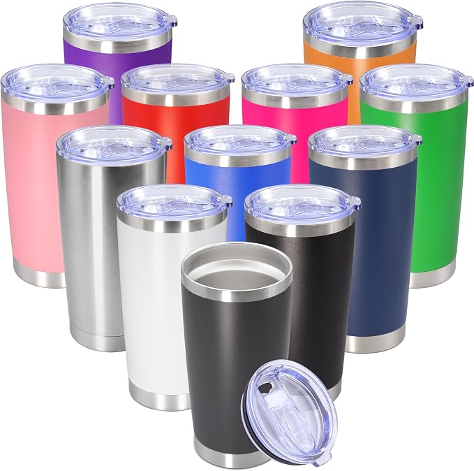 20 oz Tumbler with lid Double Wall Vacuum Insulated Tumblers Stainless Steel by Providethebestproducts