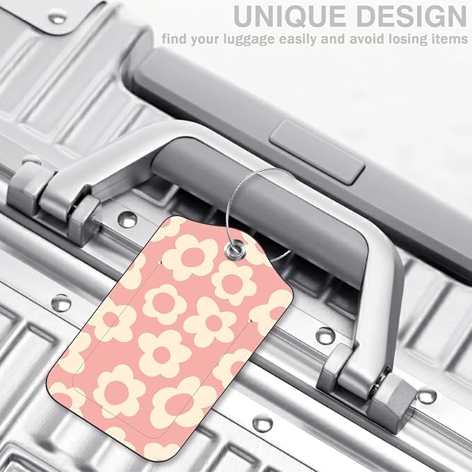 Vintage Groovy Flowers Set of 2 Luggage Tags - Image 5