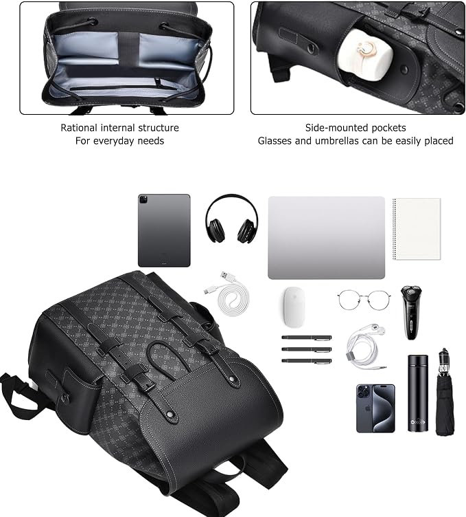 KingTo Laptop Backpack for Men Luxury Anti-Theft Travel Backpack Casual - Image 4