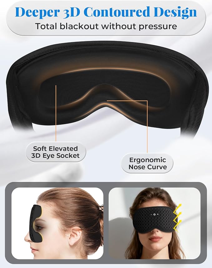 Adjustable 3D Contoured Sleep Mask - Image 2