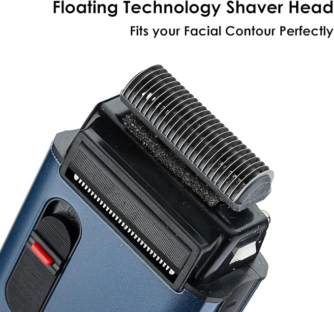 Retro Electric Razor for Men, Rechargeable Mens Gold Foil Shavers, Travel - Image 3
