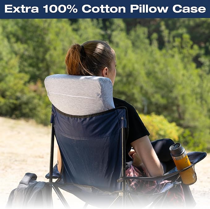 Travel & Camping Comfortable Memory Foam Pillow – Easy to Carry Portable Bag – - Image 5