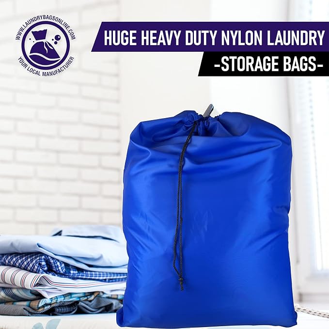 Laundry Bag with Locking Closure Drawstring – Extra Large Heavy Duty 100% Nylon - Image 5