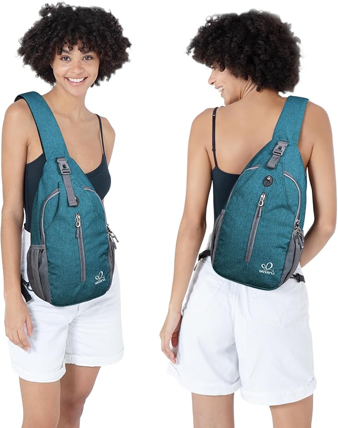 WATERFLY Crossbody Sling Backpack Sling Bag Travel Hiking Chest Bag Daypack - Image 6