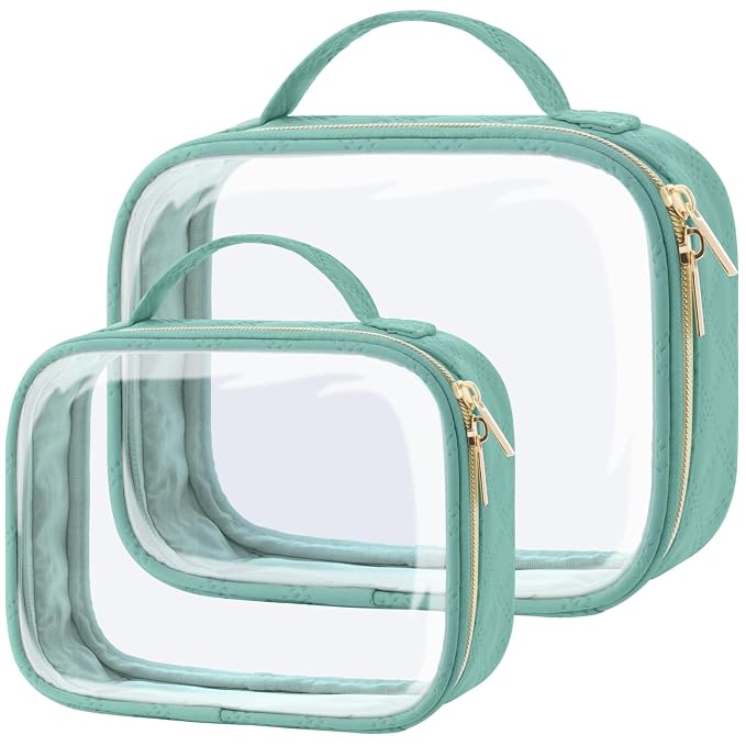 PACKISM TSA Approved Toiletry Bag, 2 Pack Clear Makeup Bags by Packism