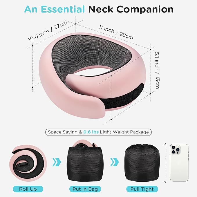 Neck Pillow Airplane, 100% Pure Memory FoamTravel Neck Pillow Travel Neck - Image 4