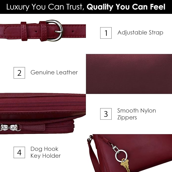 ili New York Genuine Leather Crossbody Bags - Image 4