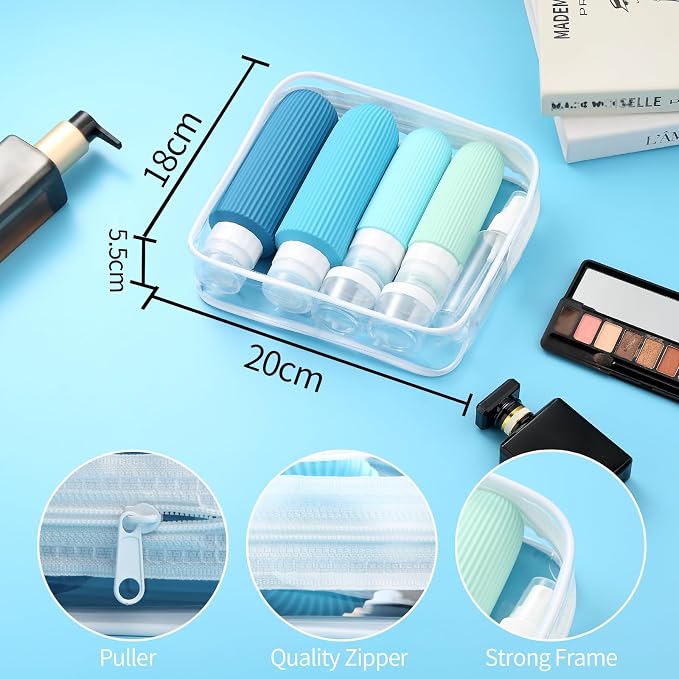 16 Pack Travel Bottles for Toiletries, Large 6oz Silicone Travel Containers jar - Image 5