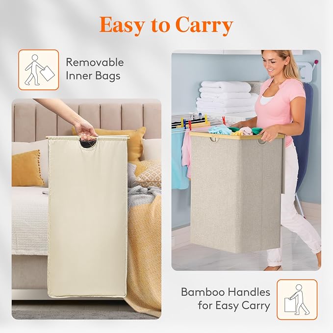 Lifewit 160L Double Laundry Hamper - Image 5