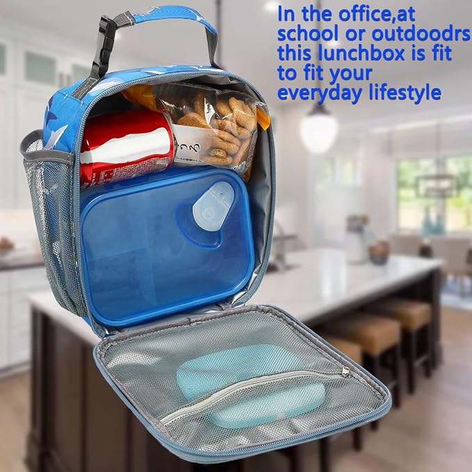 FlowFly Kids Lunch box Insulated Soft Bag Mini Cooler Back to School Thermal - Image 2