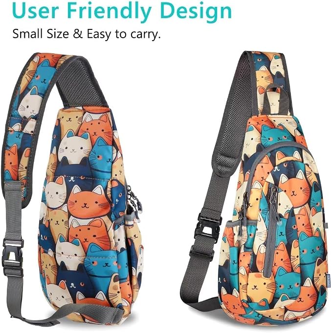 TITECOUGO Small Sling Bag, Lightweight Crossbody Backpack - Image 3