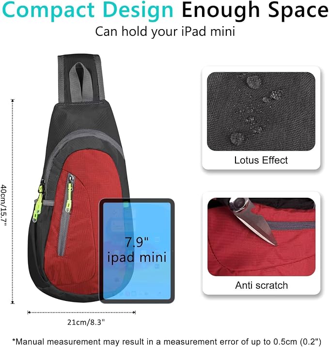 TITECOUGO Small Sling Bag, Lightweight Crossbody Backpack - Image 4