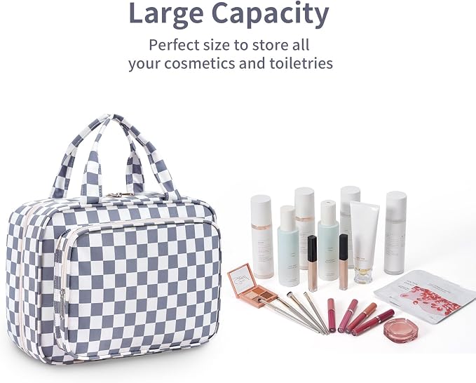 Narwey Hanging Toiletry Bag for Women Travel Makeup Bag Organizer Toiletries - Image 7