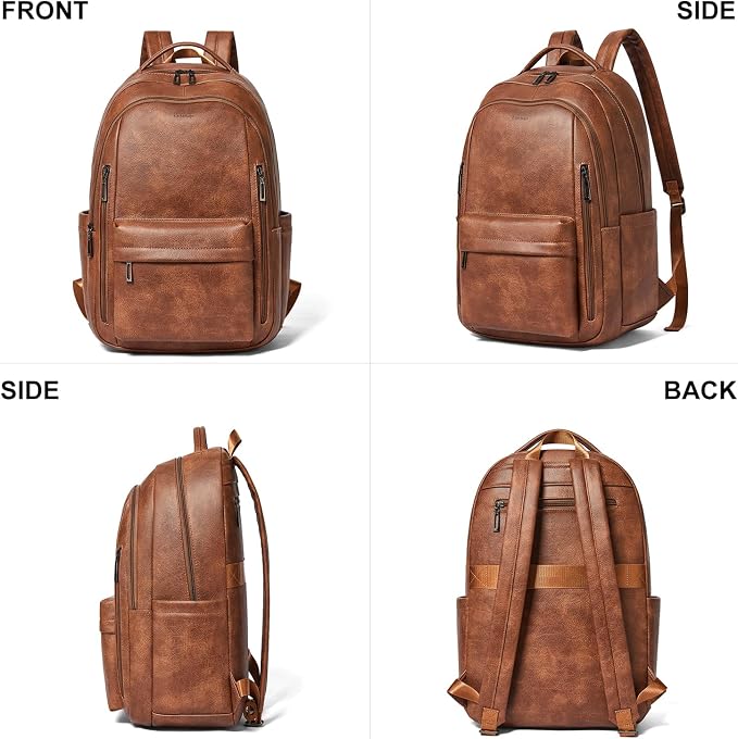 30L Business Laptop Backpack for Women Men, Travel Work Backpack Purse Faux - Image 7
