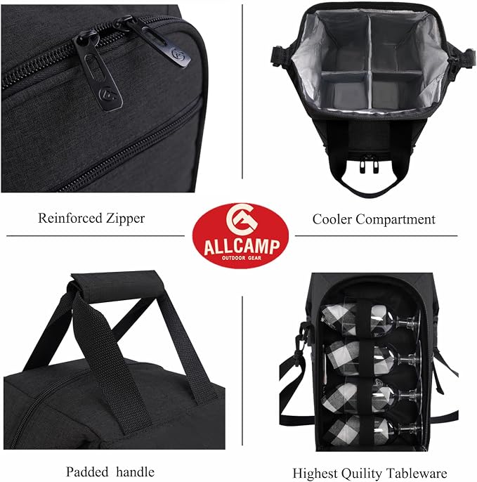 ALLCAMP 4 Bottle Wine Gift Bag - Image 5