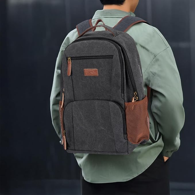 Tzowla Canvas Laptop College Backpack - Image 6