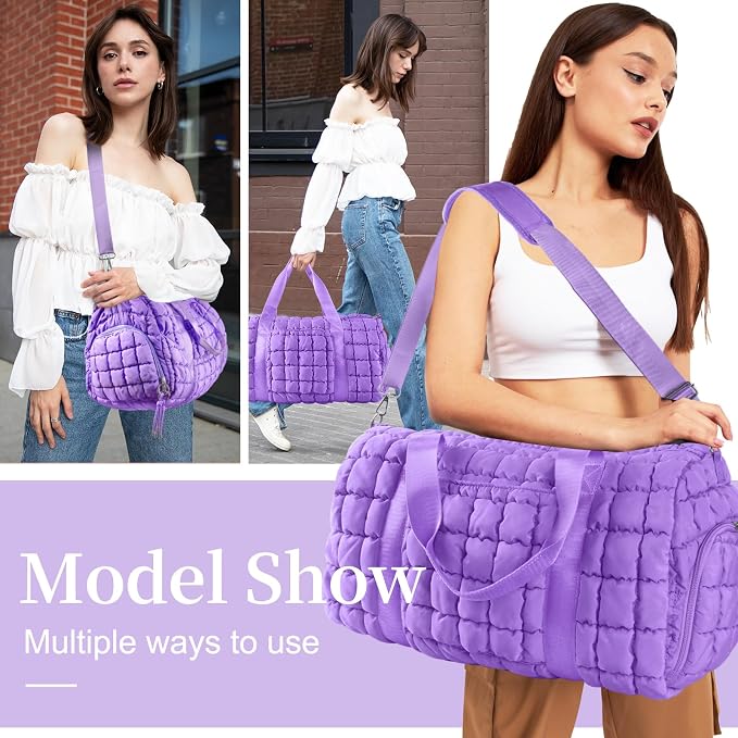 Quilted Travel Duffle Bag Gym Bag - Image 8