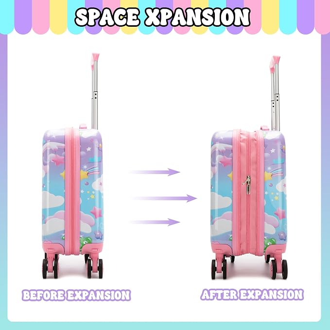 Kids Suitcase Set for Girls Hardside Luggage - Image 4