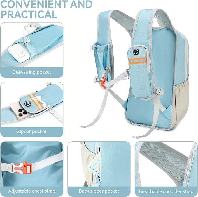 15L Small Hiking Backpack for Women Men Lightweight Packable Backpack Foldable - Image 2