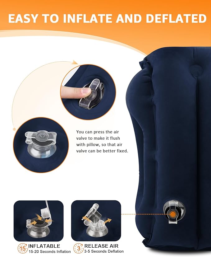 Sunany Travel Pillow, Inflatable Neck Pillow Used - Image 6