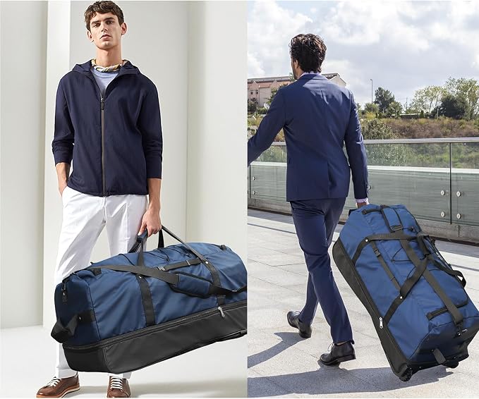 110L/140L Expandable Soft-Sided Foldable Duffle Bag - Image 2