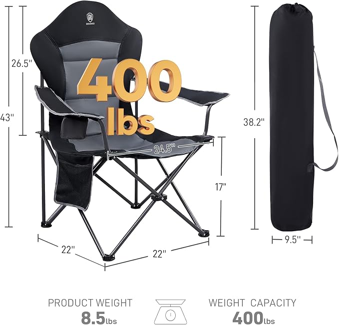 EVER ADVANCED Folding Camping Chair - Image 3