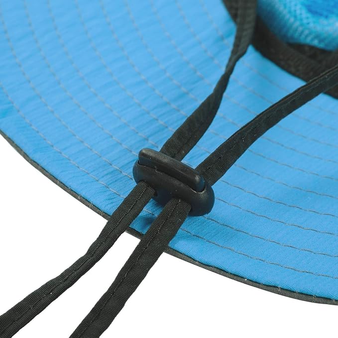 Rosoz Ponytail Sun Bucket Hats for Women UV Protection Foldable Mesh Wide Brim - Image 5
