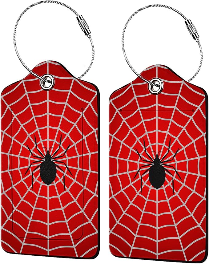 Spider Web 2-Pcs Premium Leather Tags by Unknown