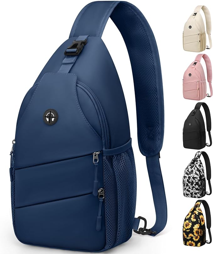 Crossbody Bags for Women Men Trendy Sling Bag Bakpack Casual Chest Bag by Pritent