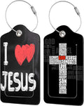 2 Pack I Love Jesus Luggage Tags by EOBKLAX