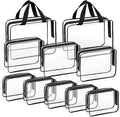 TISRATOK 10 PCS Clear Travel Makeup Toiletry Bag, Plastic PVC Cosmetic TSA by TISRATOK
