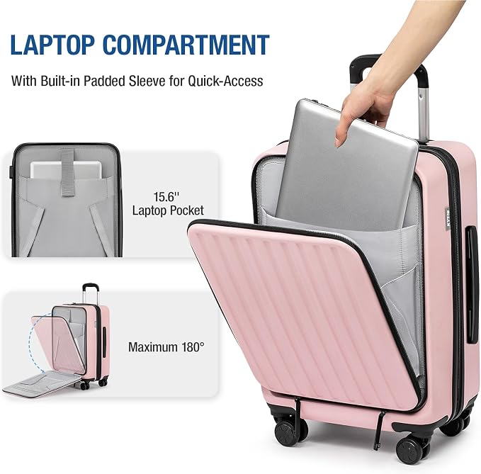 KYME 22-Inch Hardside Small Suitcase, 100% PC Hard Shell - Image 2