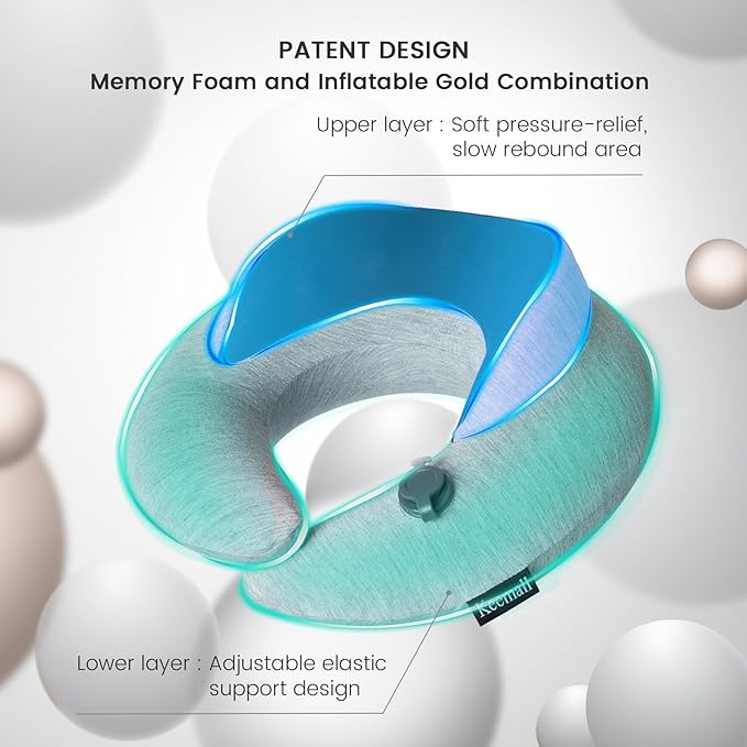 Inflatable Travel Pillow, Upgraded Travel Neck Pillow - Image 4