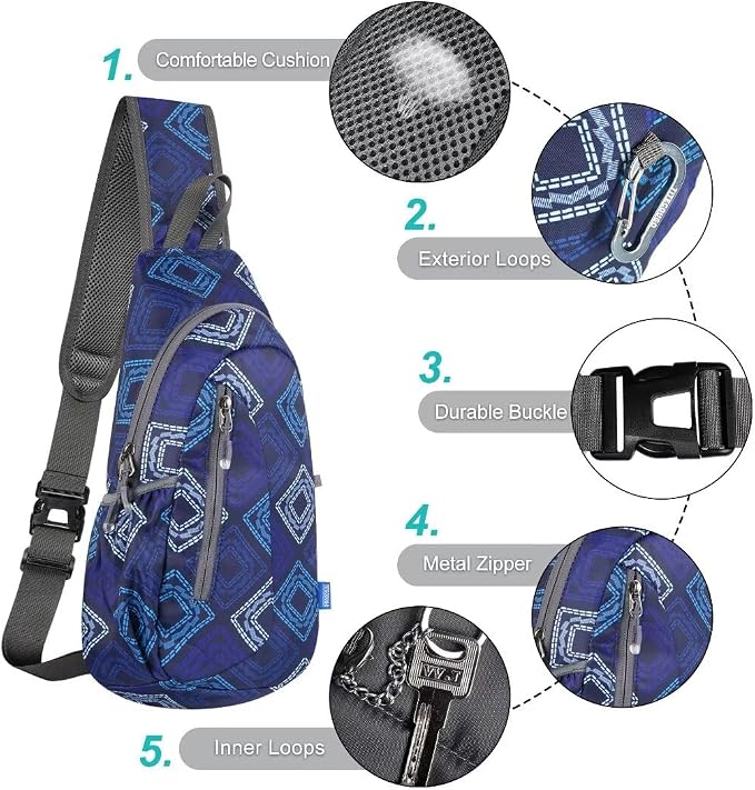 TITECOUGO Small Sling Bag, Lightweight Crossbody Backpack - Image 5