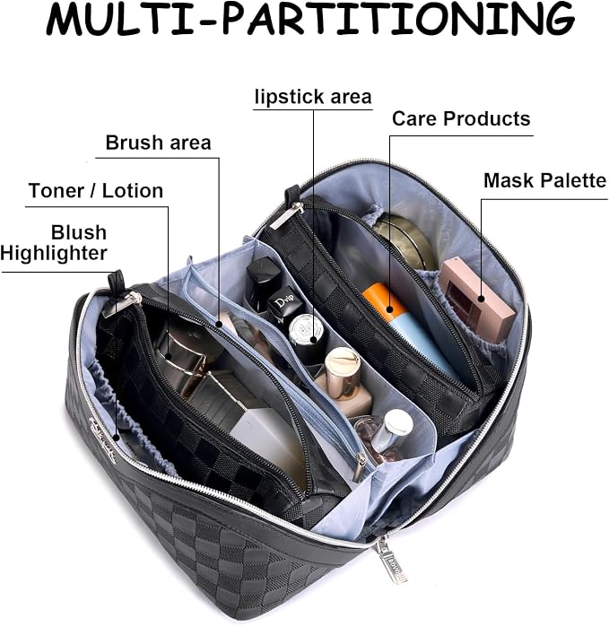 BOYATU Travel Makeup Bag Organizer Cosmetic Bag: 3 Pcs Set Make up Bags - Image 7