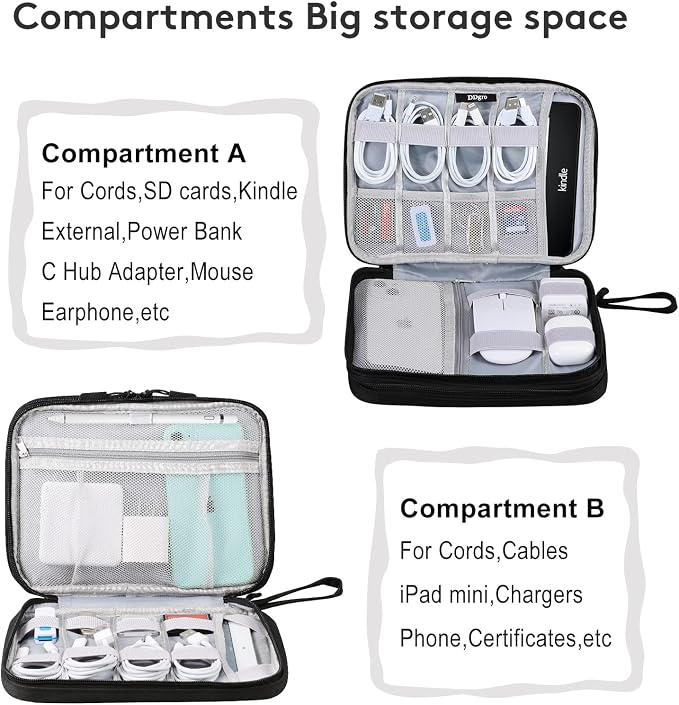 DDgro Travel Electronics Organizer Pouch Bag - Image 3