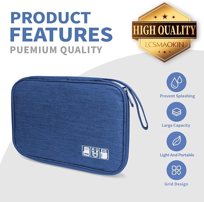 Electronics Travel Organizer, Portable Waterproof Electronic Travel Storage Bag - Image 2