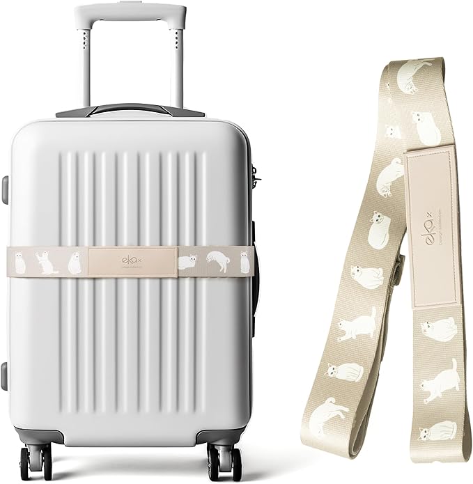 Luggage Straps for Suitcases, Adjustable Luggage Elastic Belt, Travel by EKAX