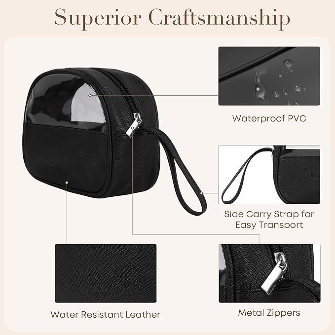 Clear Toiletry Bag, Travel Makeup Bag, Small Transparent Cosmetic Bag - Image 2