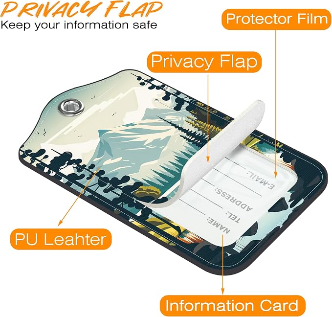 Mesmerizing Mountain Lake Scenery Luggage Tag - Image 3