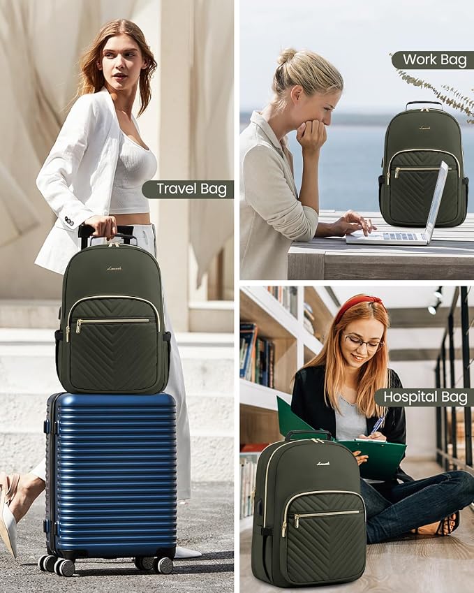 LOVEVOOK Laptop Backpack for Women, Travel Computer Work Bags - Image 6