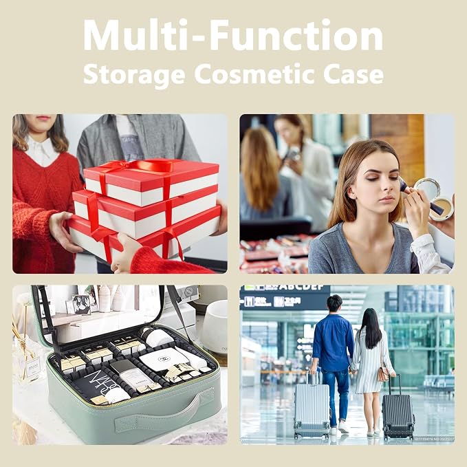 Travel Makeup Bag for Makeup Artists Large Makeup Case, - Image 5