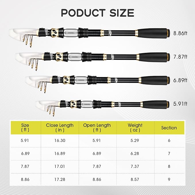 Fishing Rod and Reel Combo Telescopic Pole Set - Image 5