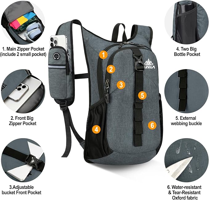 Seektop 15L Small Hiking Backpack - Image 2