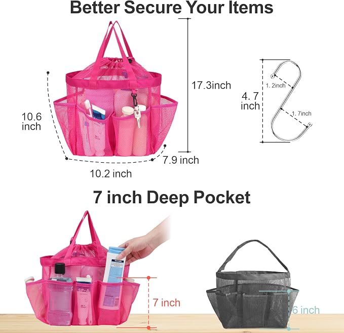 F-color Mesh Shower Caddy Portable - Image 5