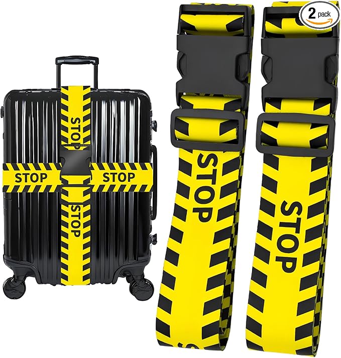 Stops Luggage Straps for Suitcases, Adjustable Luggage Travel Belt to Keep by Unknown