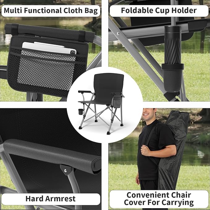 Oversized Camping Chair for Adults Heavy Duty, Heavy Duty Lawn Chair - Image 6