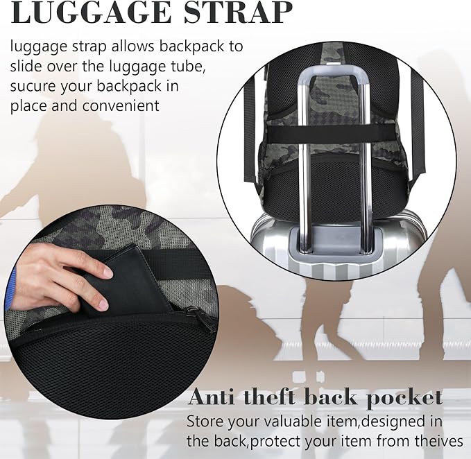 MATEIN 17.3 Inch Computer Backpack, Extra Large TSA Friendly Travel Laptop - Image 6
